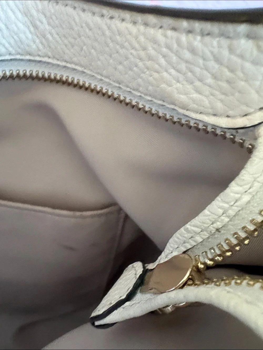 kate spade Cream Shoulder Bag with Brown Trim
